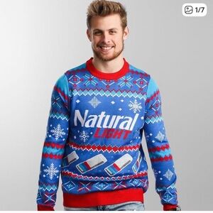 Tipsy Elves Natural Light ugly Christmas fair isle sweater size Large